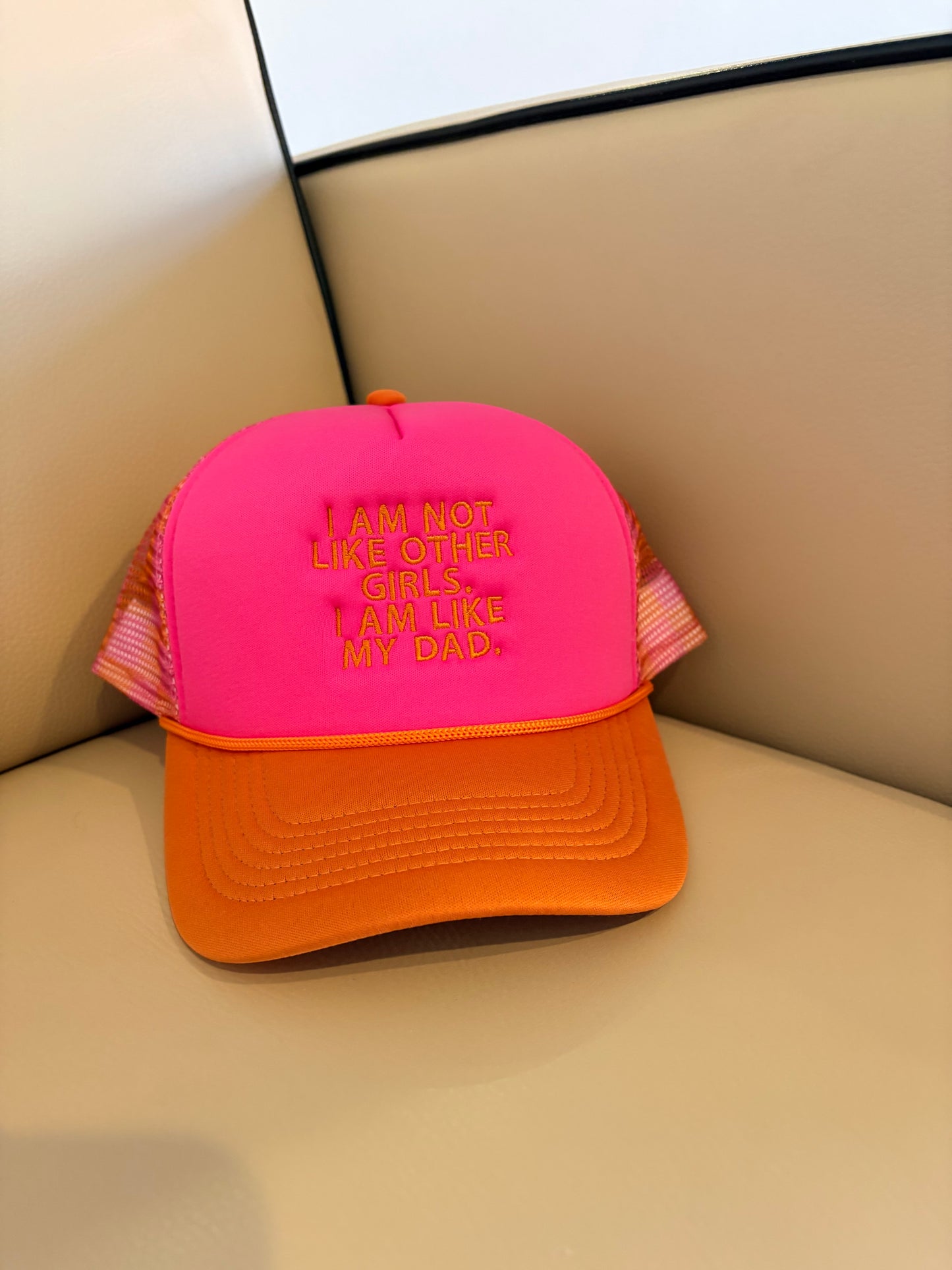 Like my Dad - pink and orange