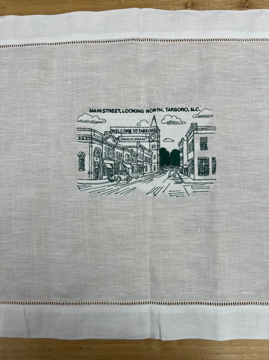 Custom Tarboro Embroidered Table Runner — 16” × 72”