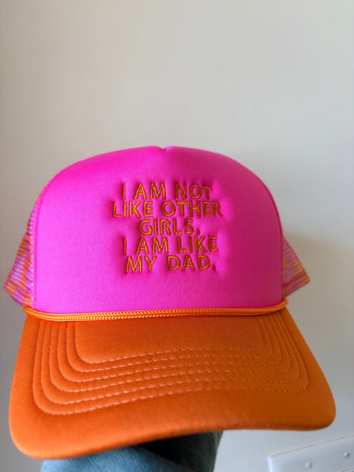 Like my Dad - pink and orange