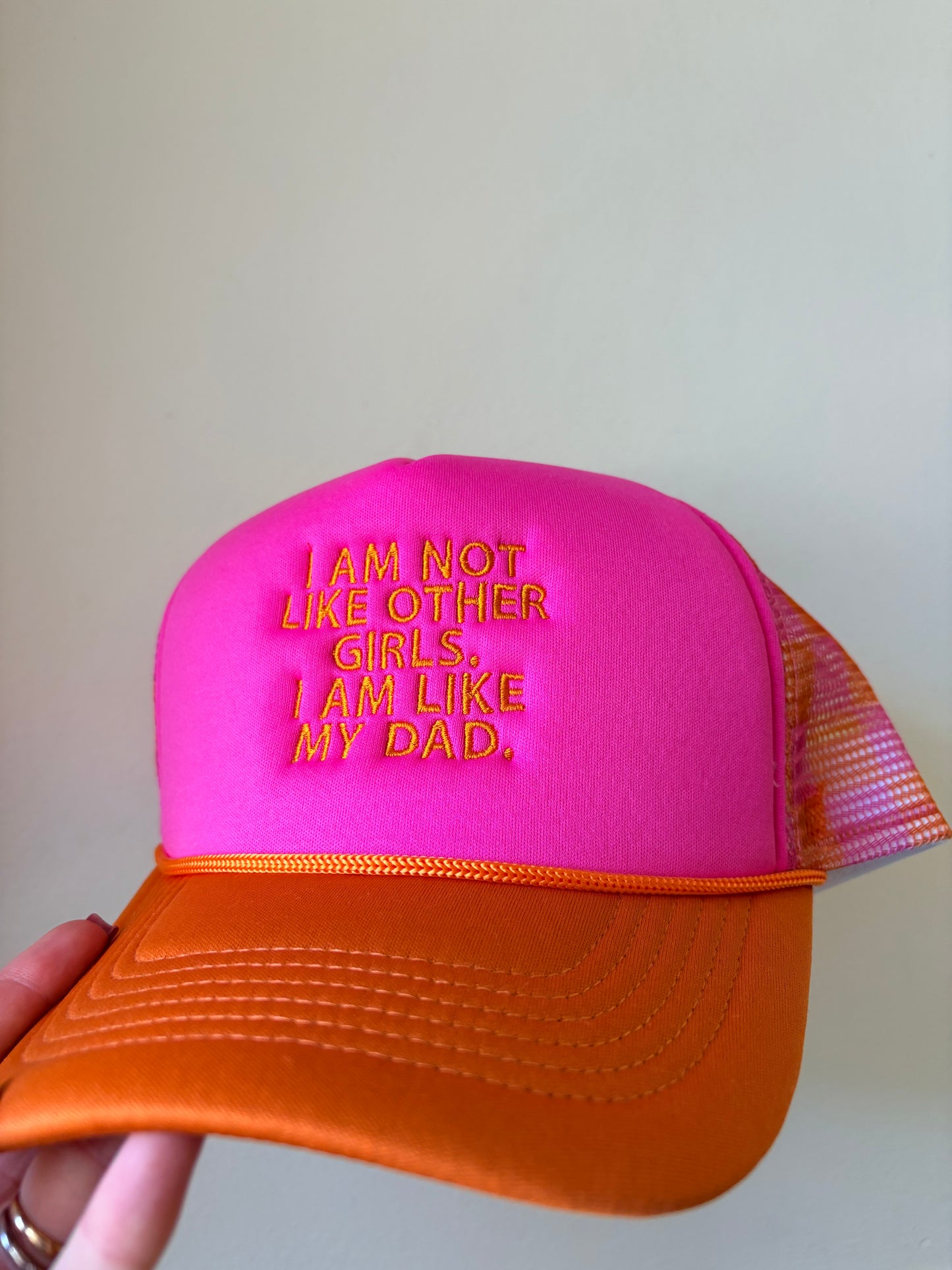Like my Dad - pink and orange