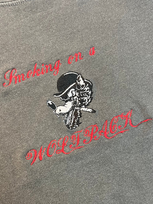 Smoking on a Wolfpack pullover