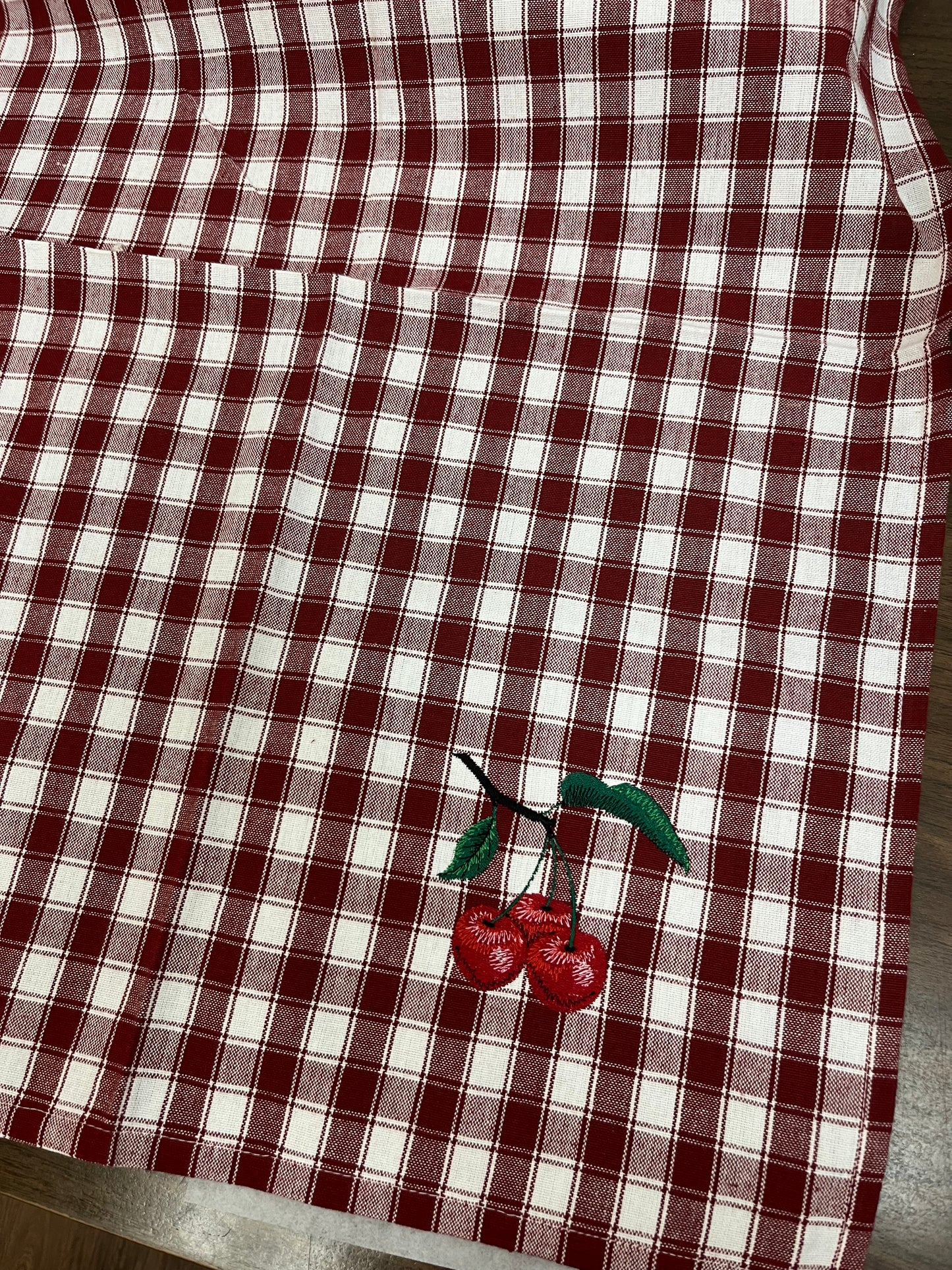 🍒 Embroidered Cherry Hand Towels