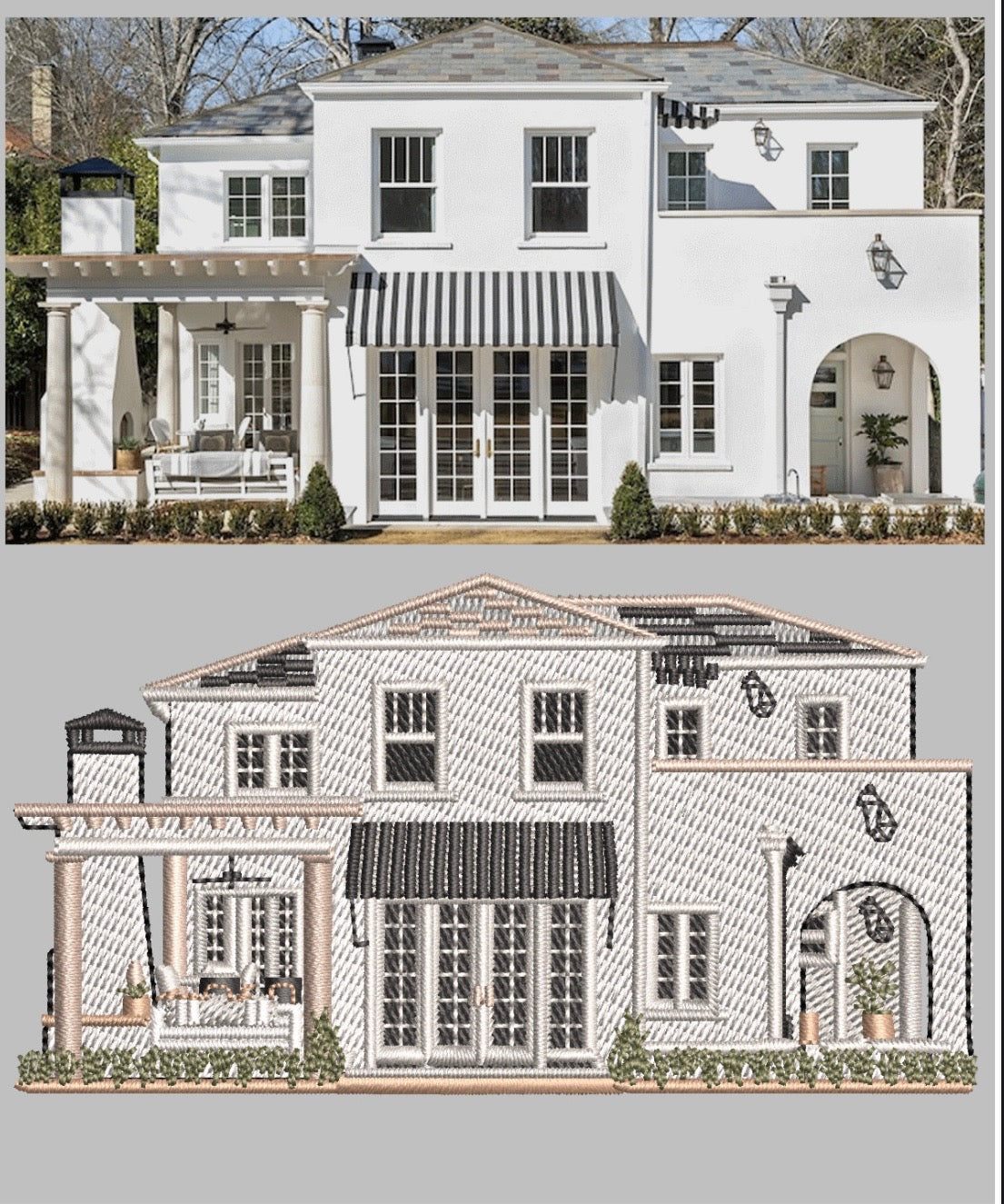 🏡Custom Home embroidery